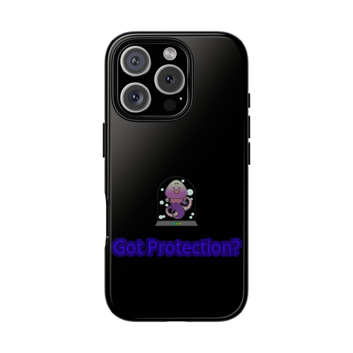 Phone Case — 'Got Protection?' Cute Purple Alien Anti-Shock Protective Cover