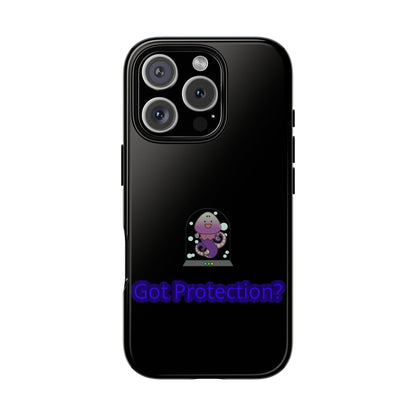 Phone Case — 'Got Protection?' Cute Purple Alien Anti-Shock Protective Cover