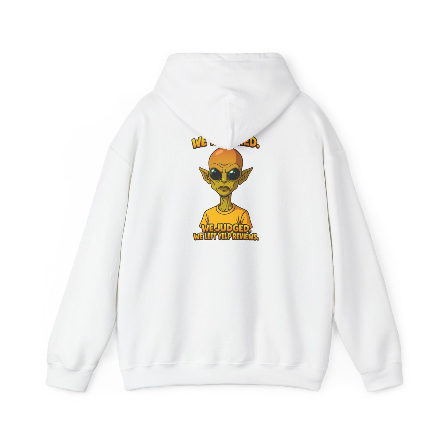 Alien Graphic Hoodie - "We Judged, We’ve Deported" Satirical UFO Sweatshirt