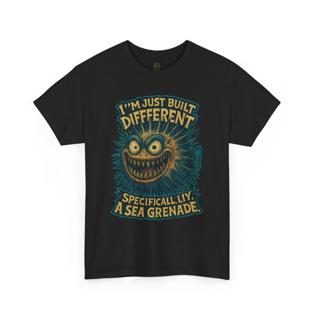 I'm Just Built Different Sea Grenade Tee | Pufferfish Illustration