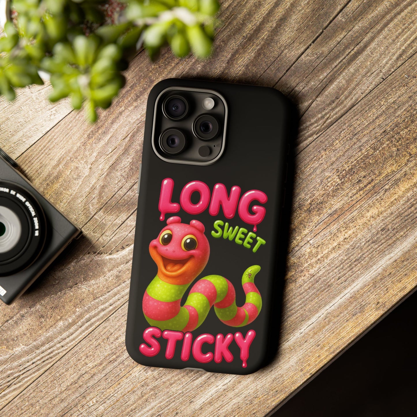 Phone Case — "Long Sweet Sticky" Cute Candy Snake Protective Case