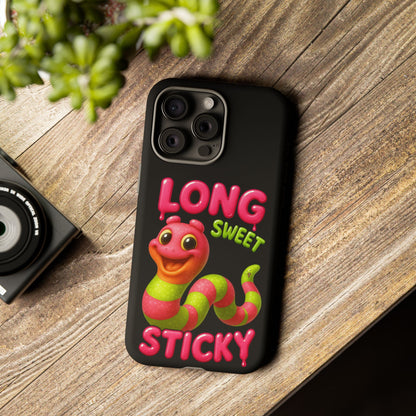 Phone Case — "Long Sweet Sticky" Cute Candy Snake Protective Case