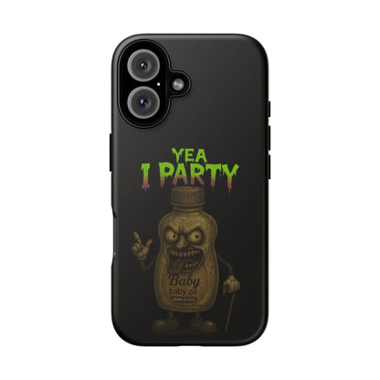 Phone Case — 'Yea I Party' Creepy Baby Bottle Graphic