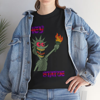 Funny Statue of Liberty Tee, Unisex Cotton T-Shirt, Gift for Friends, Summer