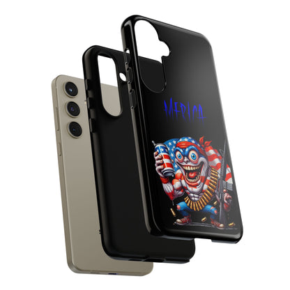 Phone Case — Patriotic 'Merica Clown with Flag, Beer & Rifle