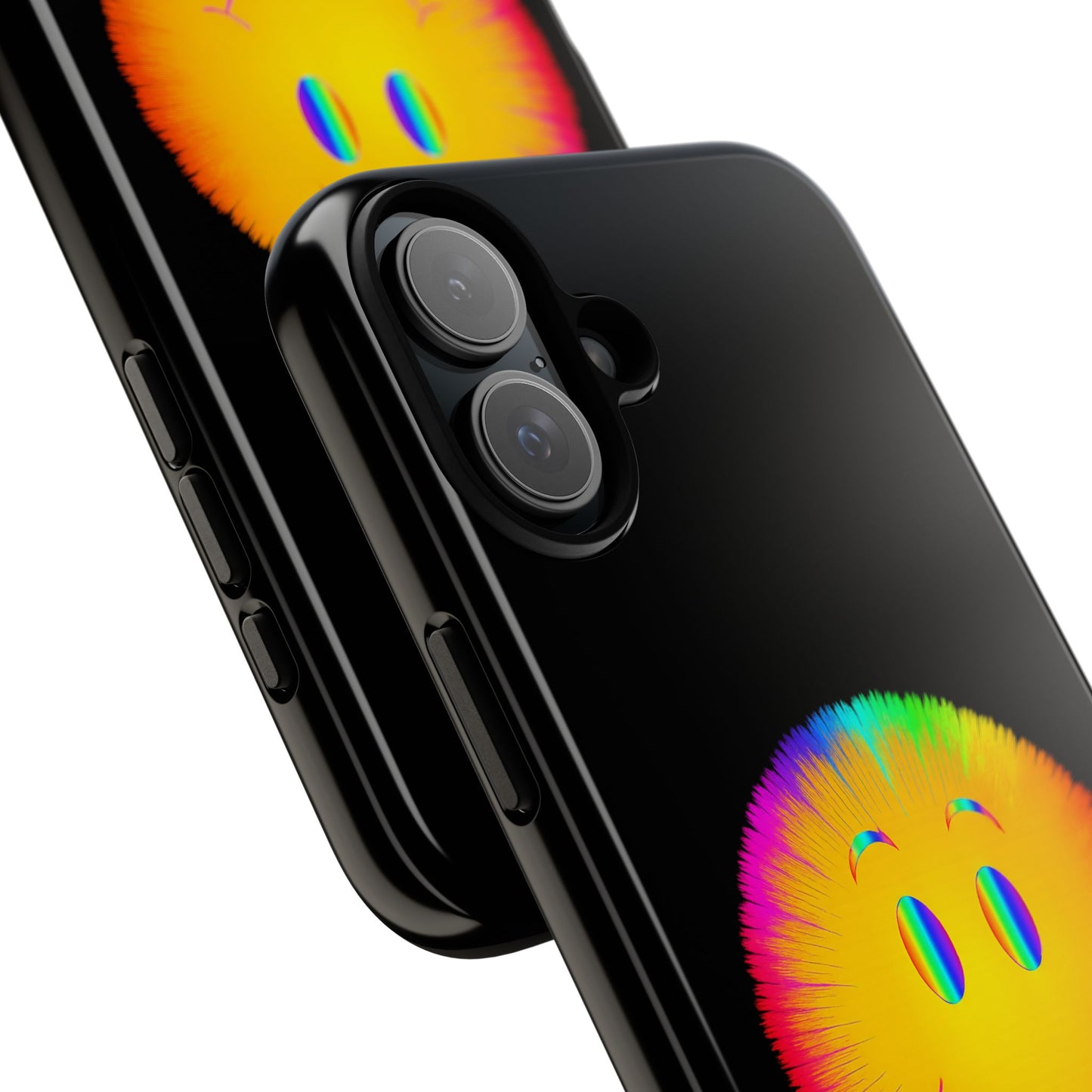 Phone Case — 'Dead Inside, But the Visuals Are Amazing' Rainbow Smiley