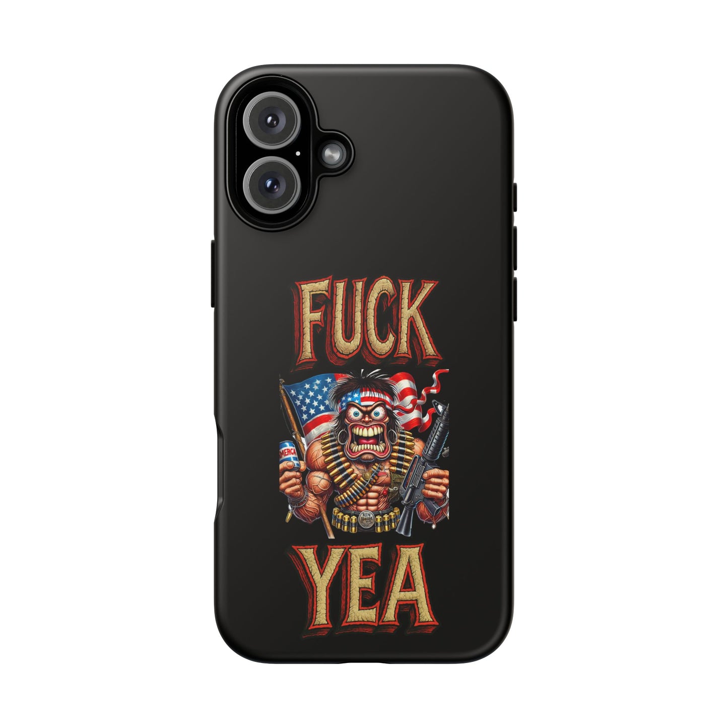 Phone Case — "FUCK YEA" Patriotic Skeleton Soldier Graphic