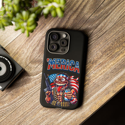 'MERICA Patriotic Phone Case — American Flag Madman Design