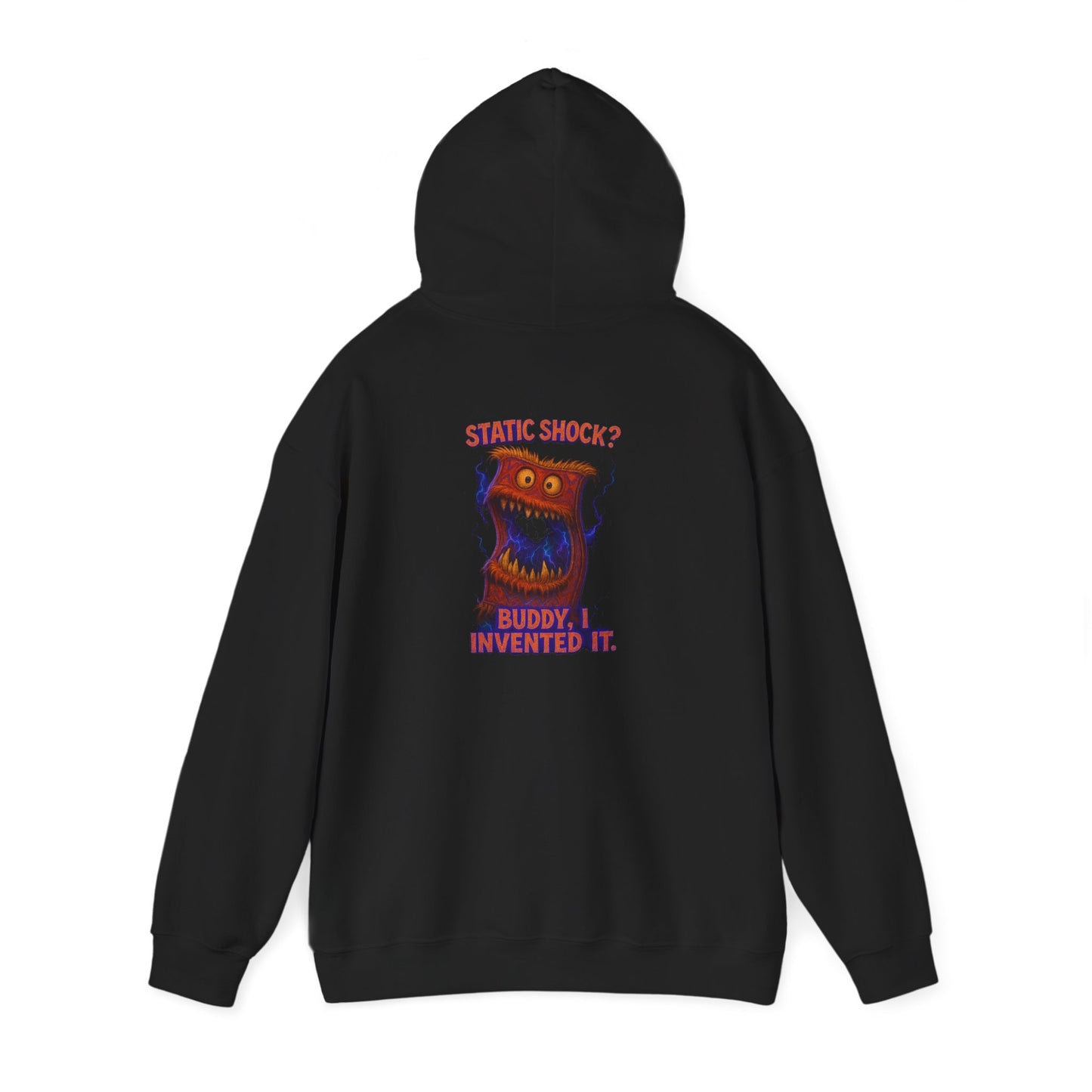 Hoodie — Playful 'Buddy Invented' Cartoon Owl Graphic Pullover