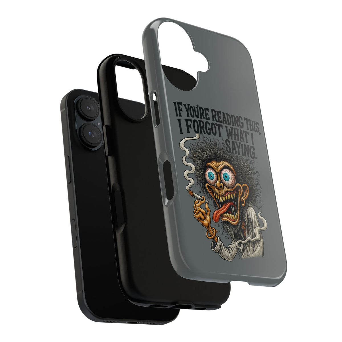 Phone Case — "If You're Reading This I Forgot What I Was Saying" Retro Crazy Cartoon Design
