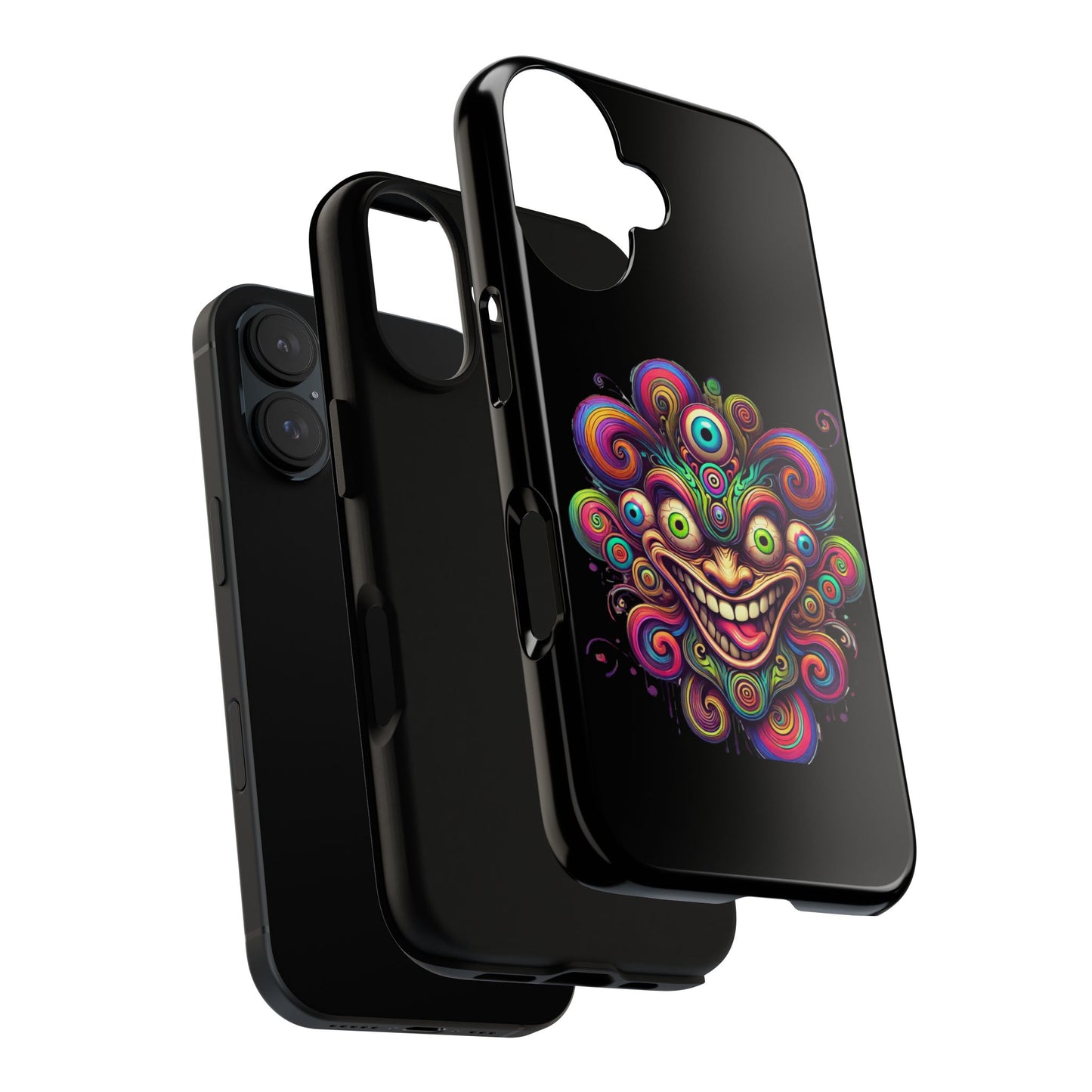 Psychedelic Jester Phone Case — Colorful Creepy Clown Tough Case