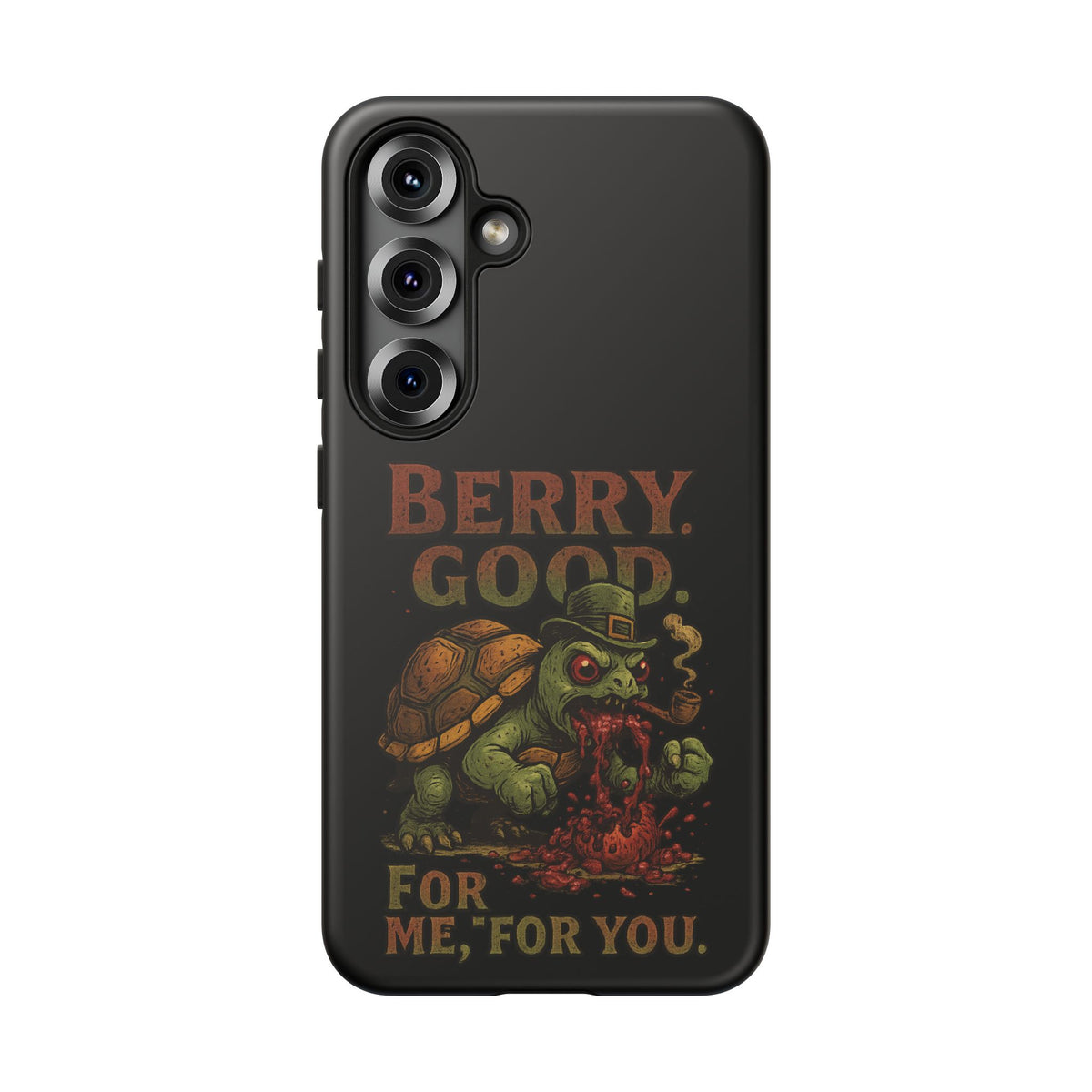 Phone Case — 'Berry Good' Zombie Turtle Graphic Tough Protective Case
