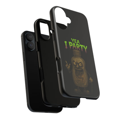 Phone Case — 'Yea I Party' Creepy Baby Bottle Graphic