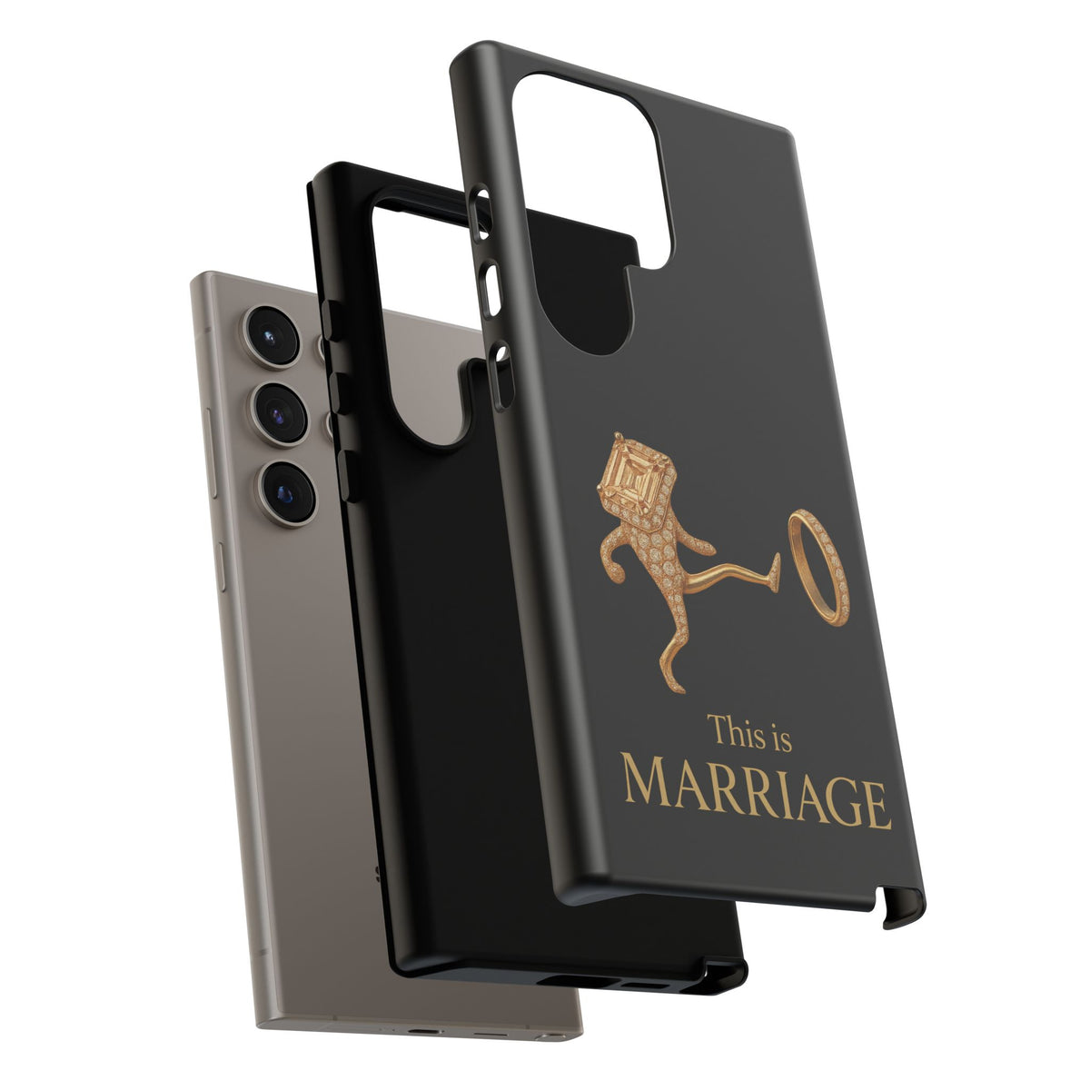 Phone Case - ‘This is Marriage’ Gold Ring Cartoon Design