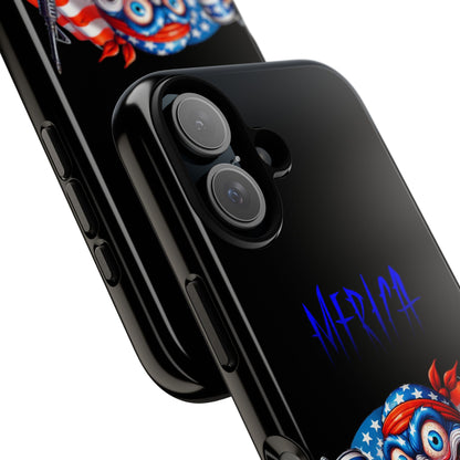 Phone Case — Patriotic 'Merica Clown with Flag, Beer & Rifle