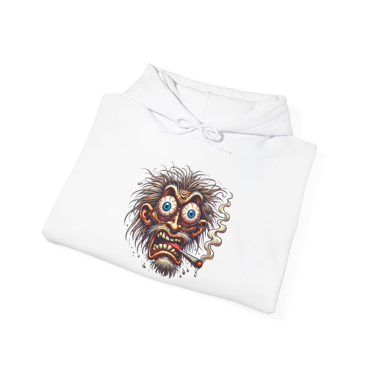 Hoodie — Freaky Monster Face Graphic Pullover