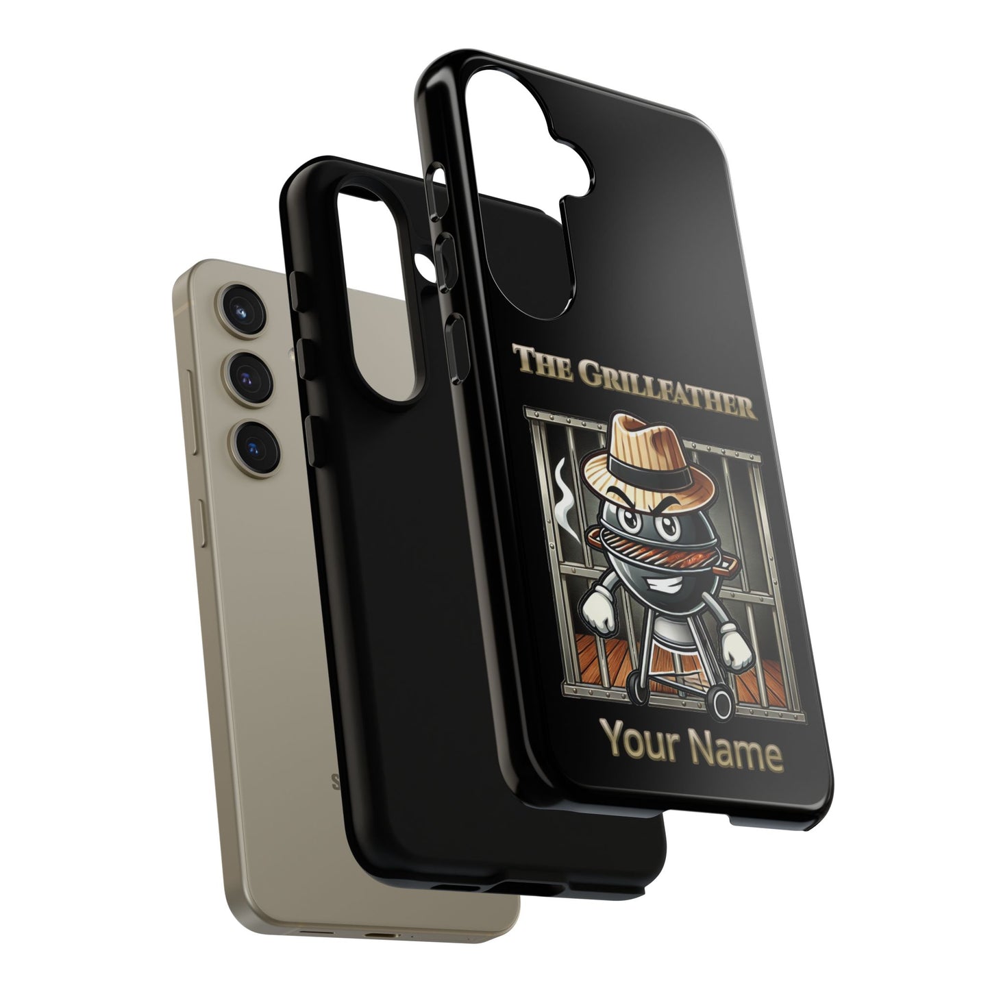 Grillfather Personalized Phone Case — Funny BBQ Smoker Design