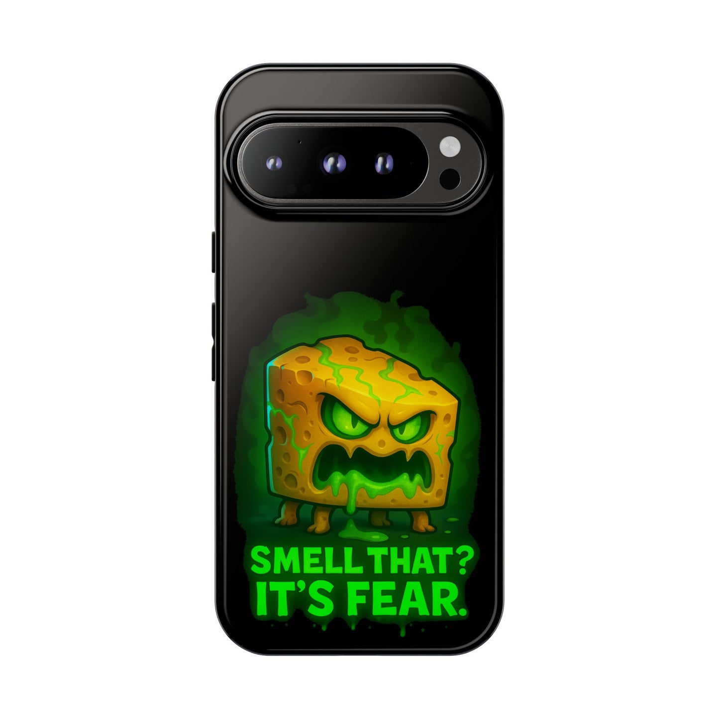 Phone Case — 'Smell That? It's Fear.' Spooky Cheese Monster Protective Case