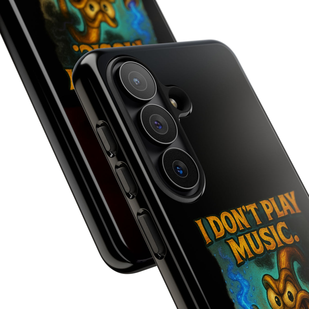 Phone Case — "I Don't Play Music. I Detonate It." Cartoon Bomb Graphic