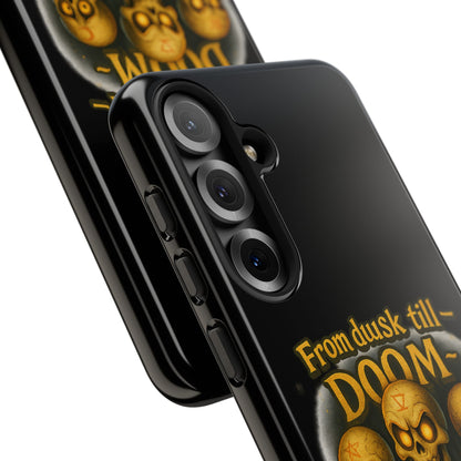 Phone Case — "From Dusk Till Doom We Jam" Skeleton Band Design