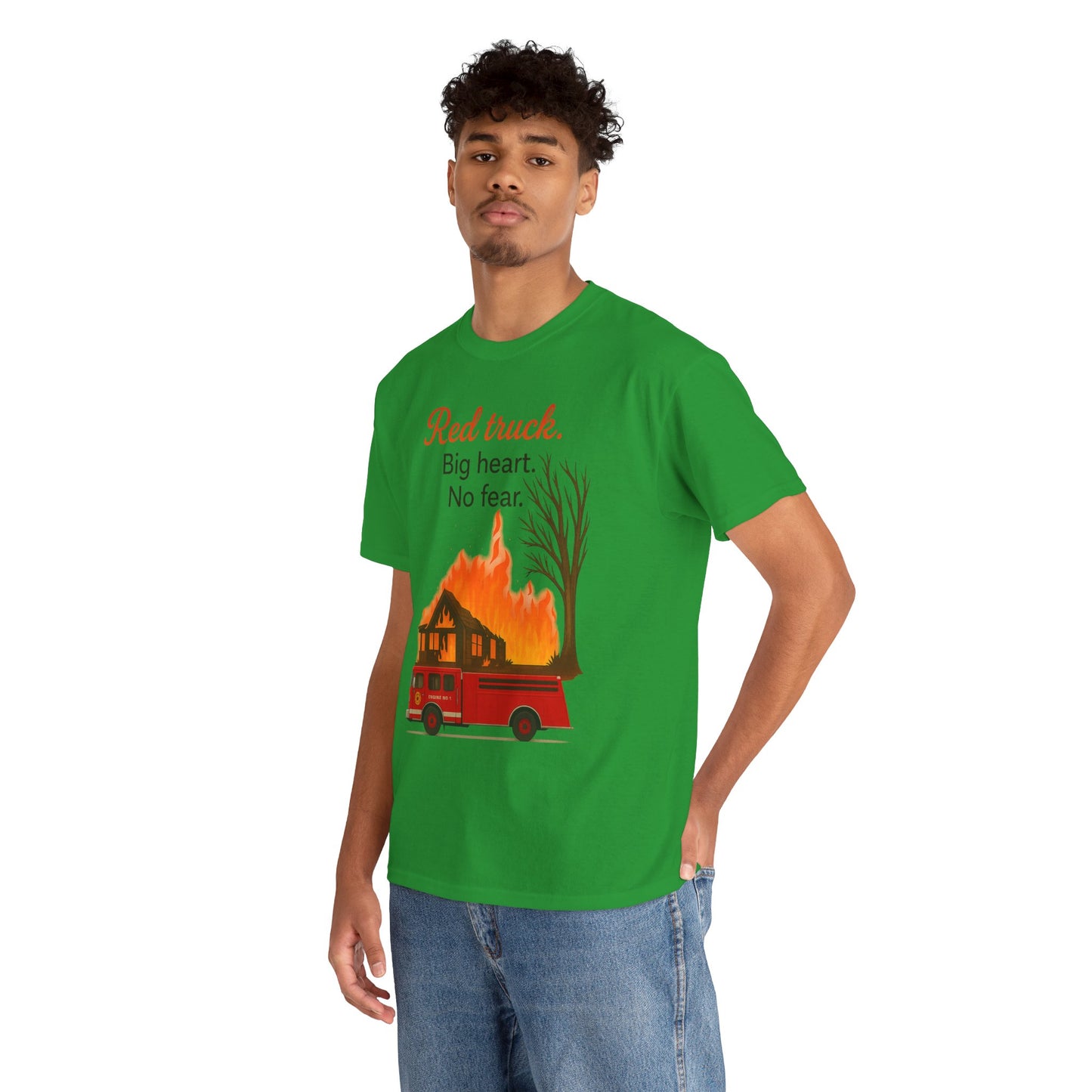 Red Truck. Big Heart. No Fear. – Firefighter Tribute Tee