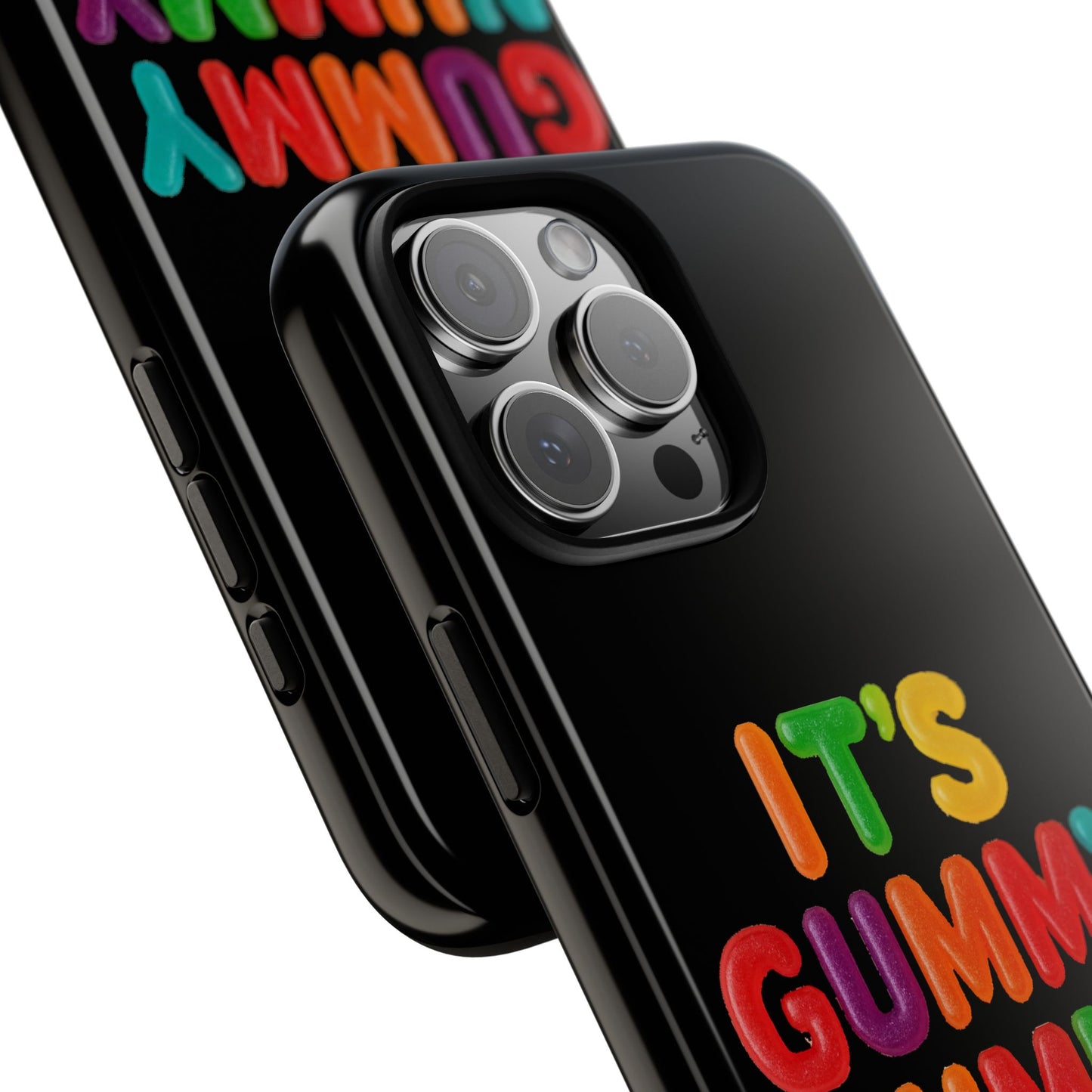 Phone Case — "It's Gummy Nummy Time" Colorful Candy Lettering Protective Case
