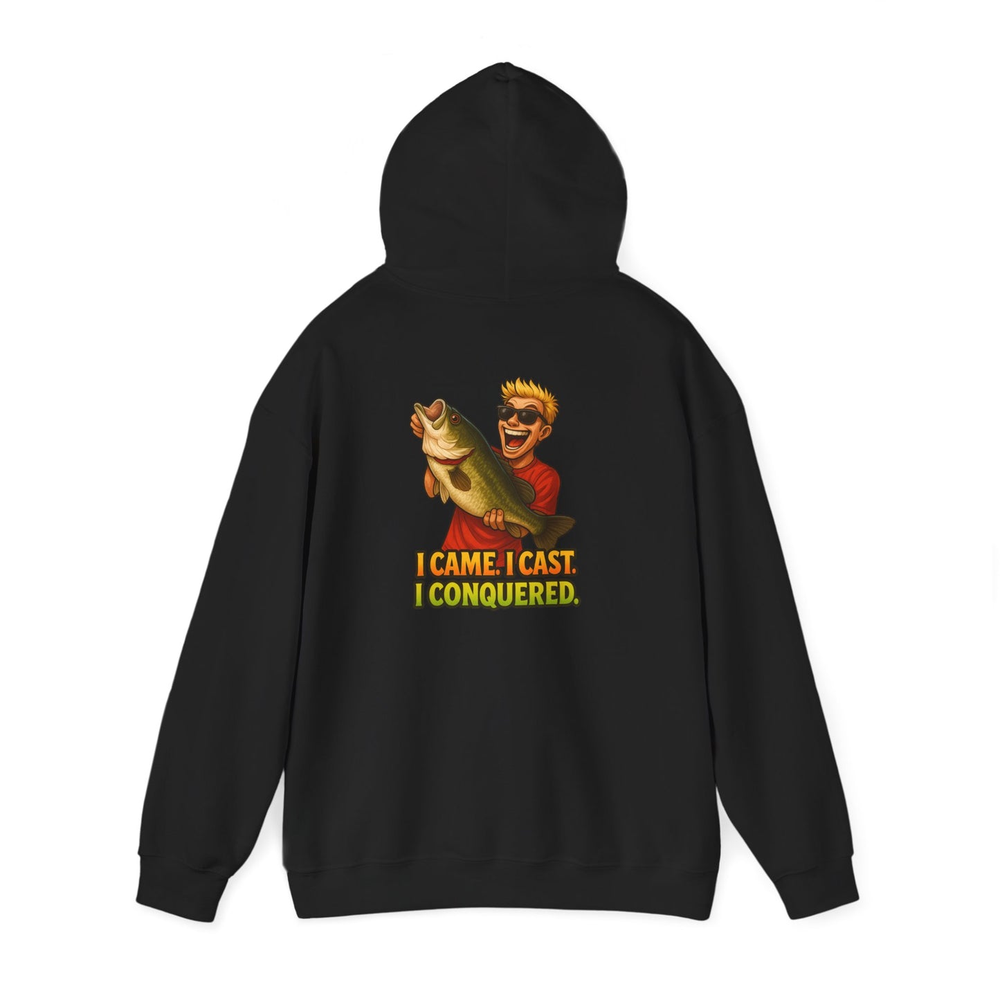 Fishing Hoodie – I Came, I Cast, I Conquered Graphic Pullover