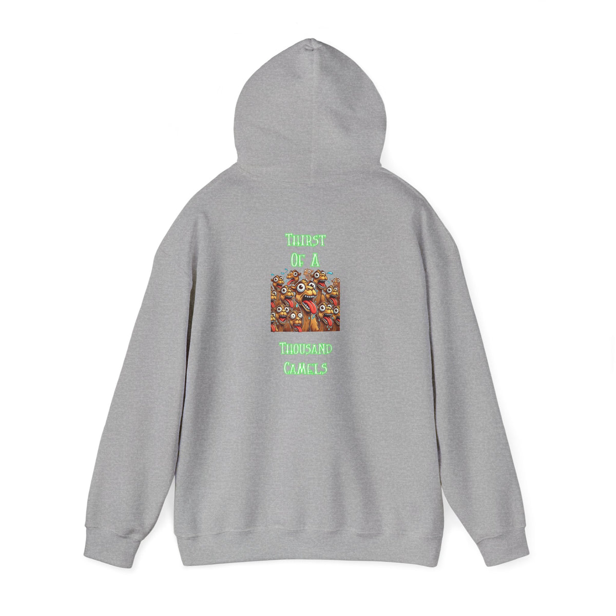 Hoodie — Retro Camel Crew Graphic Hoodie with "Teddy Crew" Neon Text