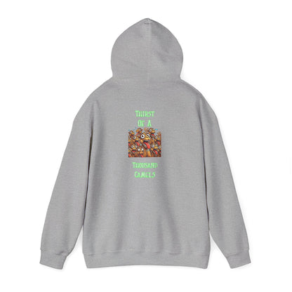 Hoodie — Retro Camel Crew Graphic Hoodie with "Teddy Crew" Neon Text