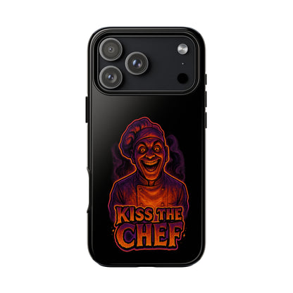 Phone Case — "Kiss the Chef" Neon Horror Chef Design