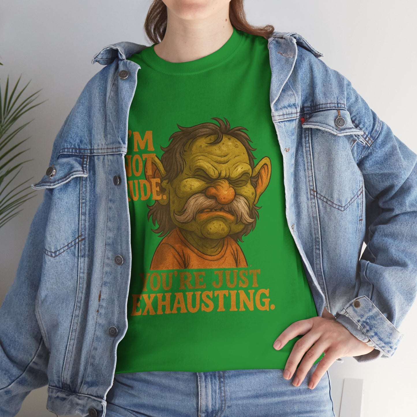 Grumpy Troll Face You’re Just Exhausting T-Shirt | Funny Sarcastic Tee