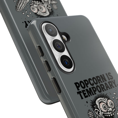 Phone Case — "Popcorn Is Temporary, Corn Is Eternal" Retro Zombie Corn Design