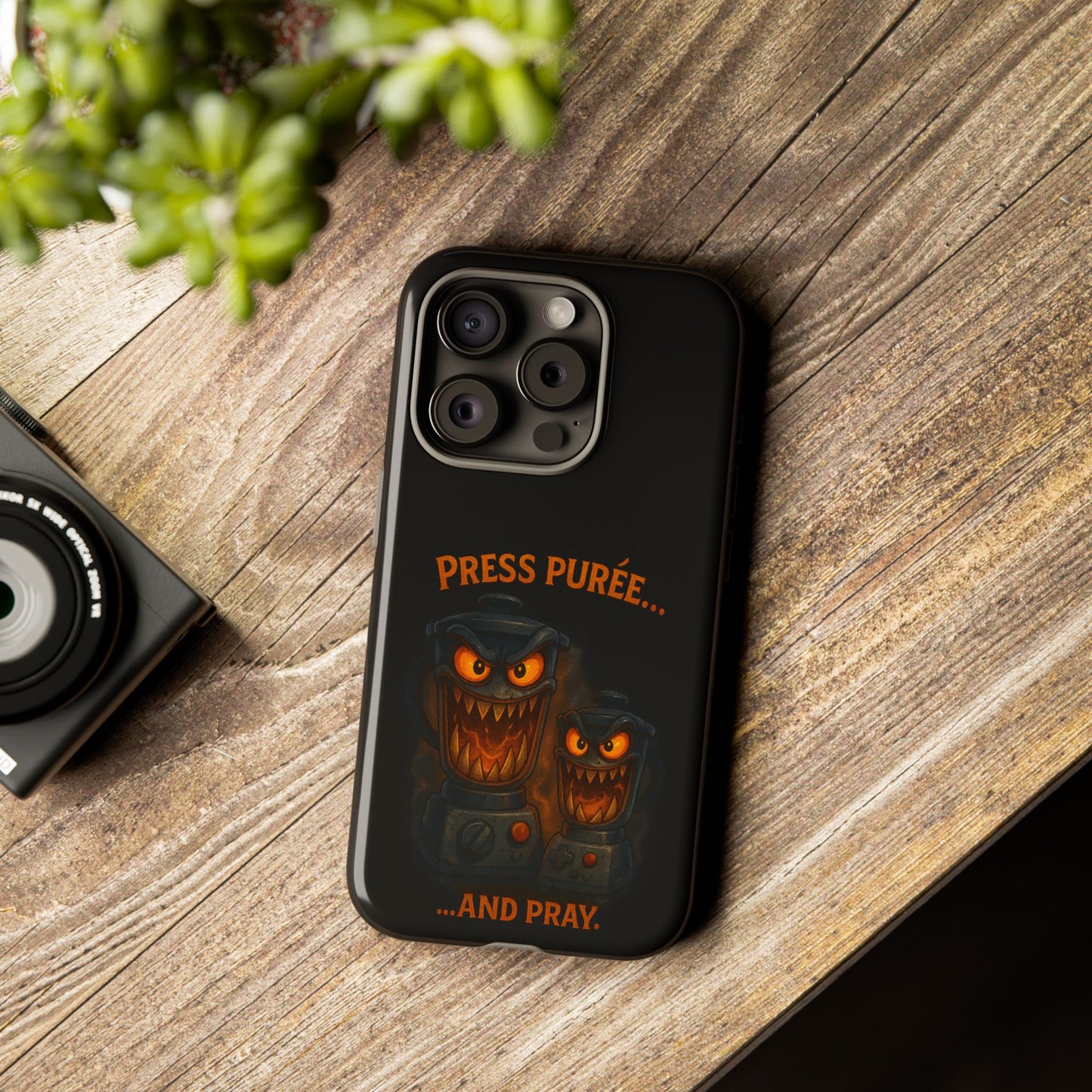 Phone Case - 'Press Purée...and Pray' Halloween Horror Protective Cover