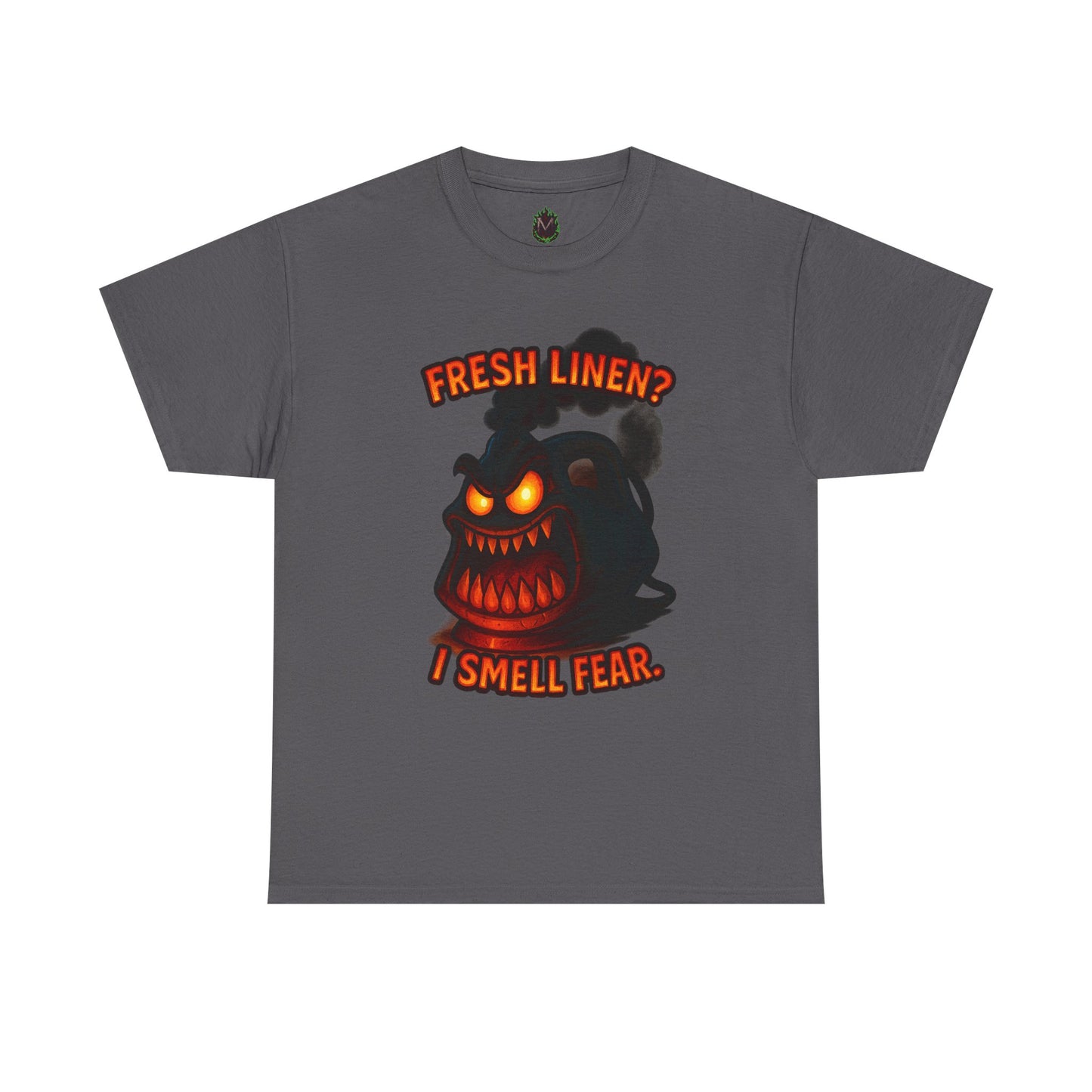 Fresh Linen? I Smell Fear Tee | Scary Laundry Monster Halloween Shirt