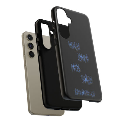Phone Case — Blue Neon Graffiti "Tough Cases" Protective Cover