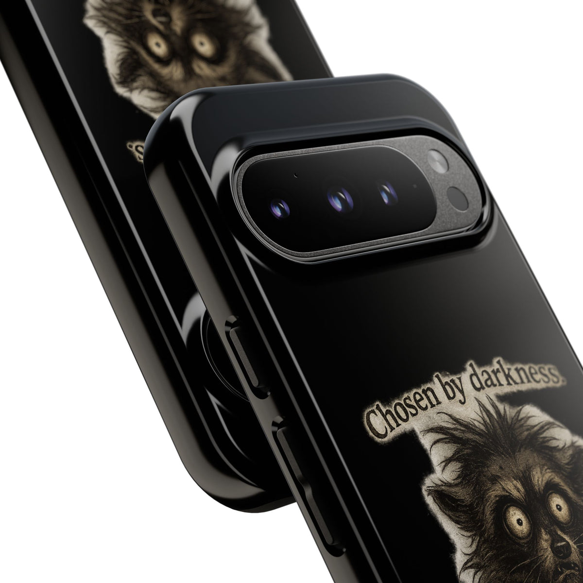 Phone Case - "Chosen by Darkness (Or Maybe Just Rabies)" Cute Creepy Retro Creature Protective Case