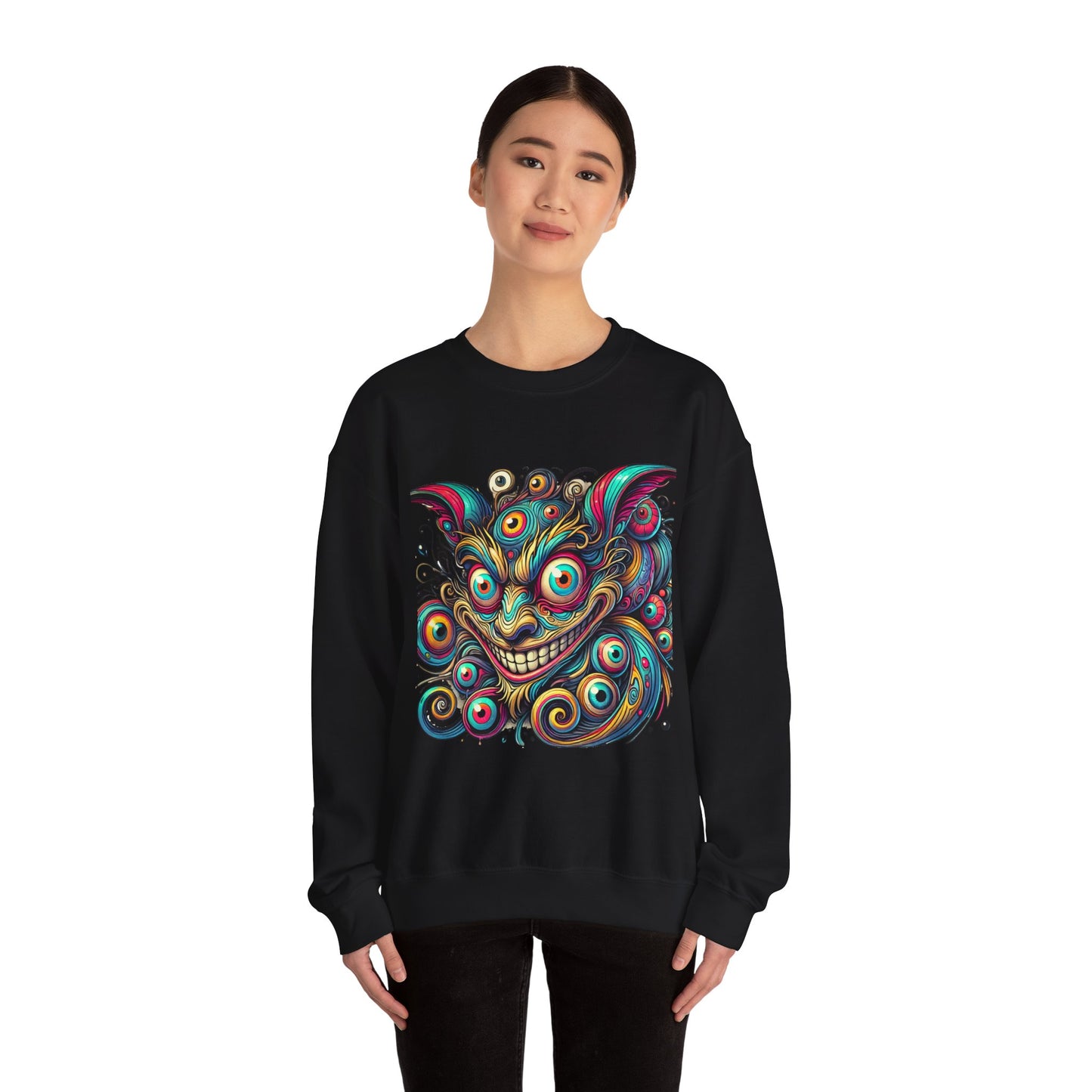 Demon Swirl Eyes Crewneck Sweatshirt