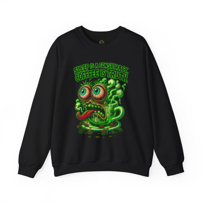 Sleep Is a Conspiracy Coffee Creature Crewneck