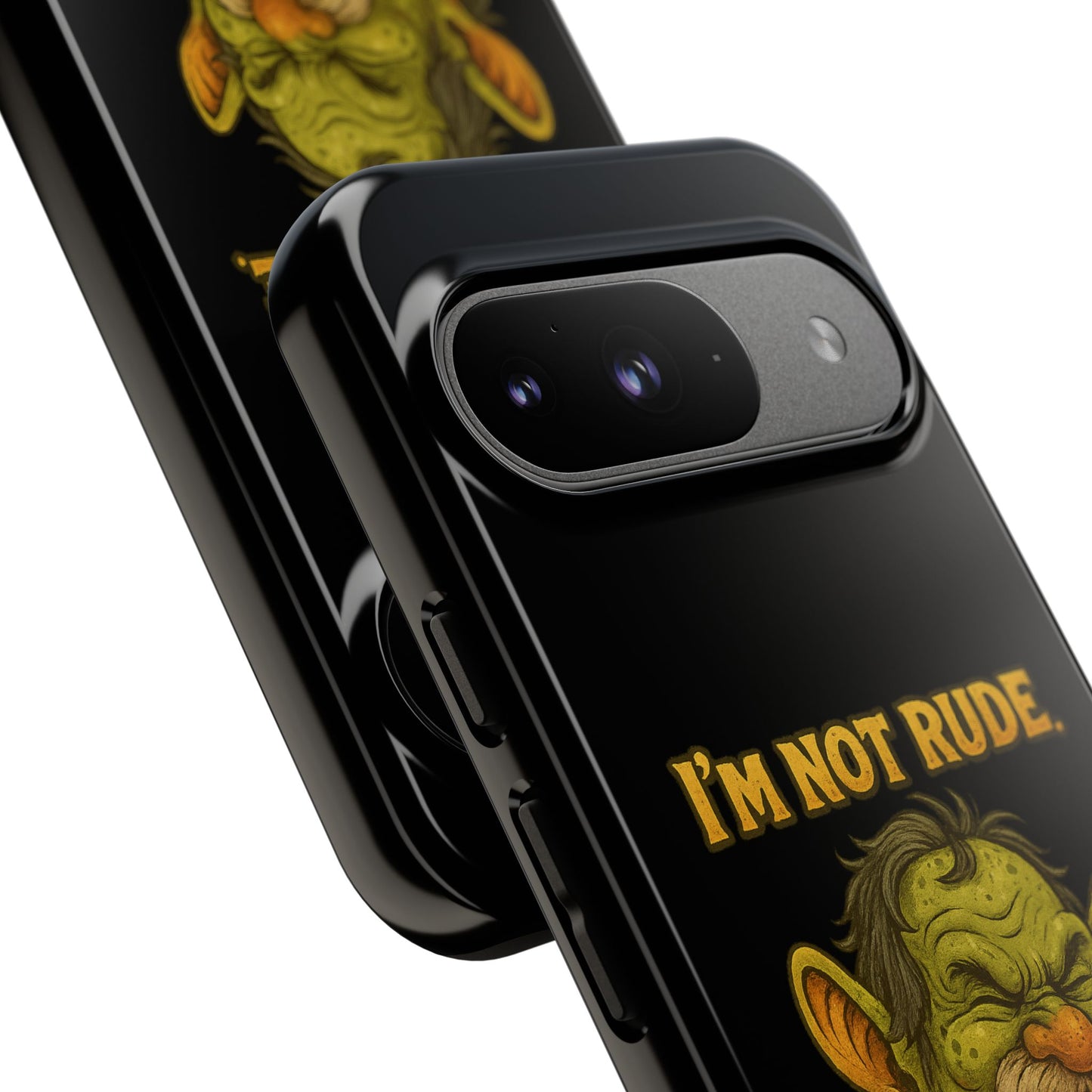 Phone Case – "I'm Not Rude, You're Just Exhausting" Funny Grumpy Troll Protective Cover