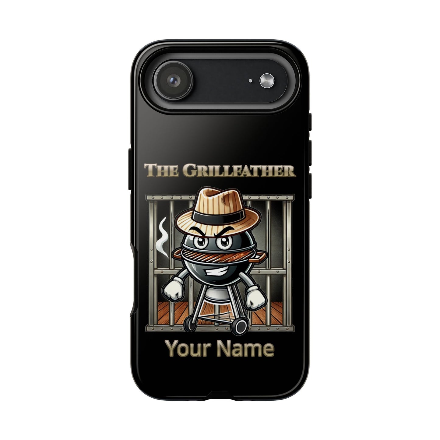 Grillfather Personalized Phone Case — Funny BBQ Smoker Design