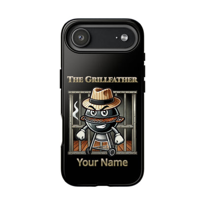 Grillfather Personalized Phone Case — Funny BBQ Smoker Design