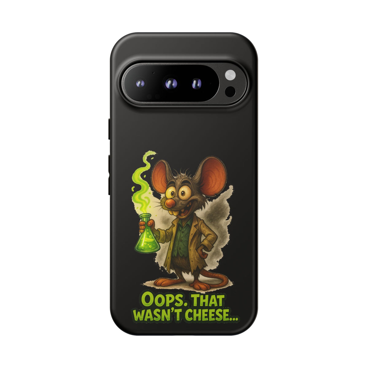 Phone Case — Funny Cartoon Rat "Oops That Wasn't Cheese" Protective Cover