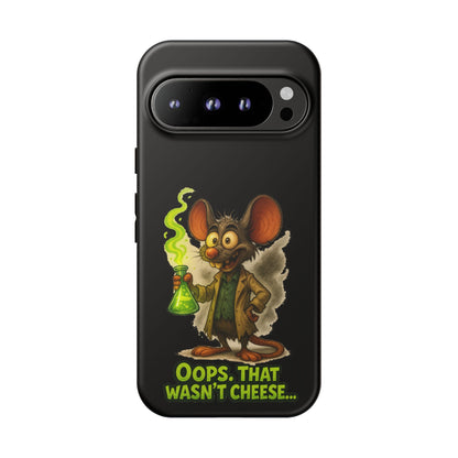 Phone Case — Funny Cartoon Rat "Oops That Wasn't Cheese" Protective Cover