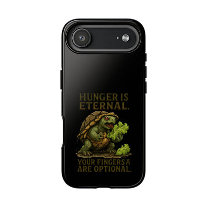 Phone Case — "Hunger Is Eternal, Your Fingers Are Optional" Turtle Monster Design