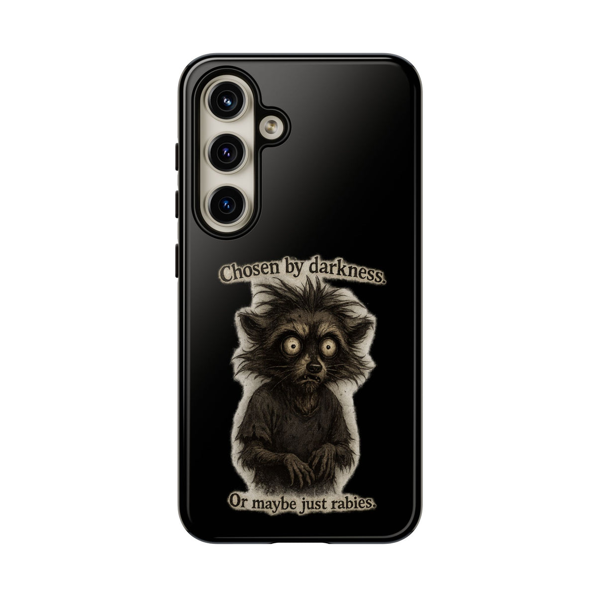 Phone Case - "Chosen by Darkness (Or Maybe Just Rabies)" Cute Creepy Retro Creature Protective Case