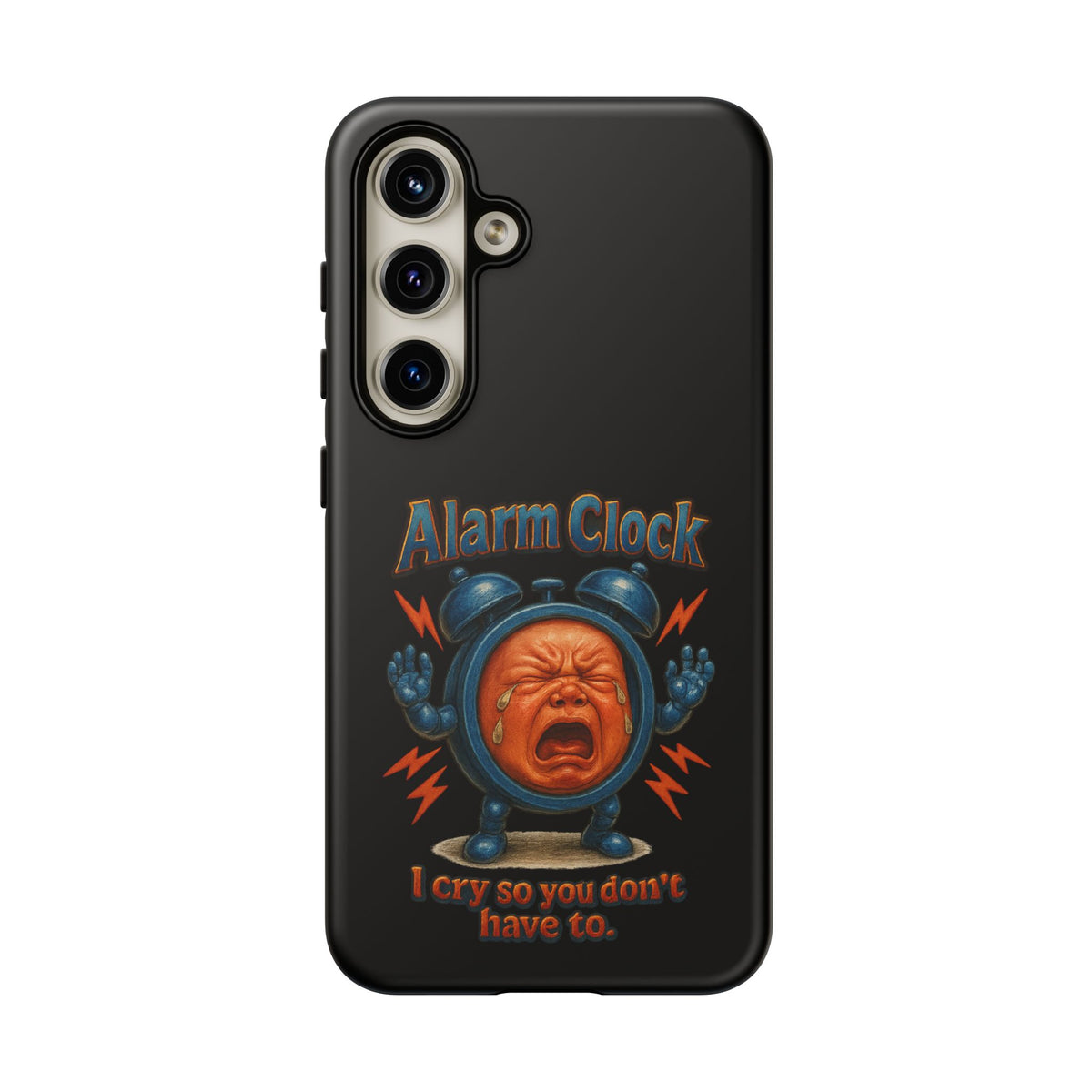 Phone Case — "Alarm Clock: I Cry So You Don't Have To" Funny Retro Baby Alarm Design