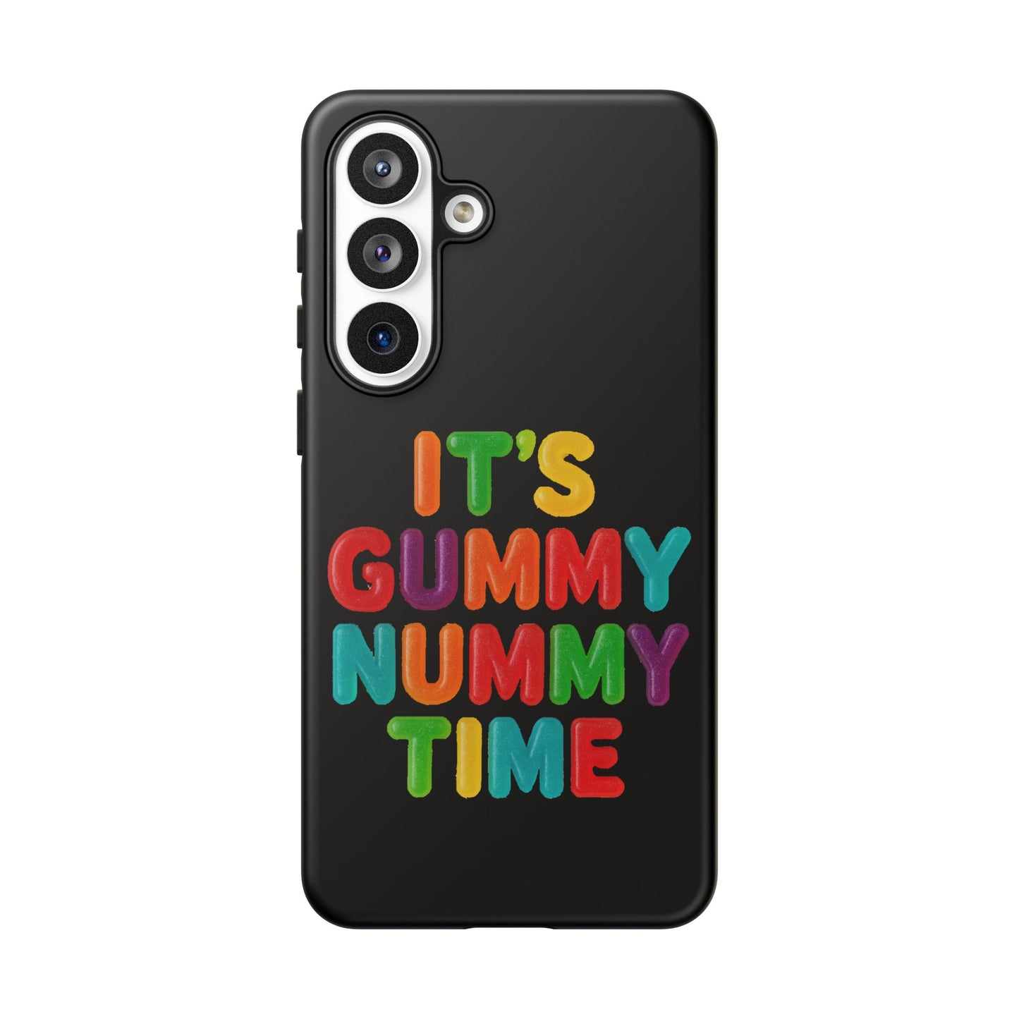 Phone Case — "It's Gummy Nummy Time" Colorful Candy Lettering Protective Case