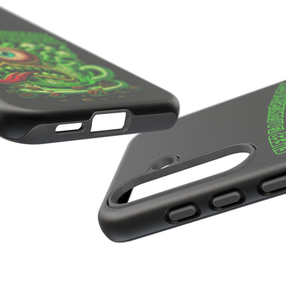 Phone Case — “Sleep Is a Conspiracy, Coffee Is Truth” Retro Monster Design