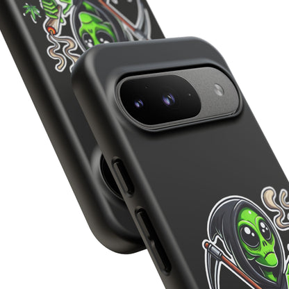 Reaper Alien Phone Case – Cute Grim Reaper Smoking Weed iPhone Case