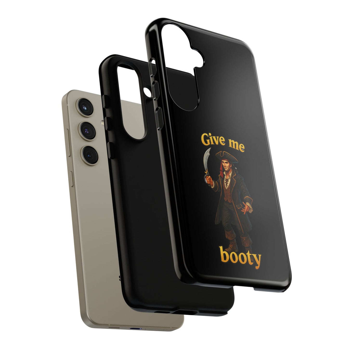 Phone Case — 'Give Me Booty' Pirate Graphic Protective Case